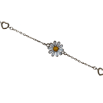 دستبند نقره طرح گل‌بابونه ایتالیایی