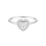 انگشتر طرح قلب با نگین شفاف