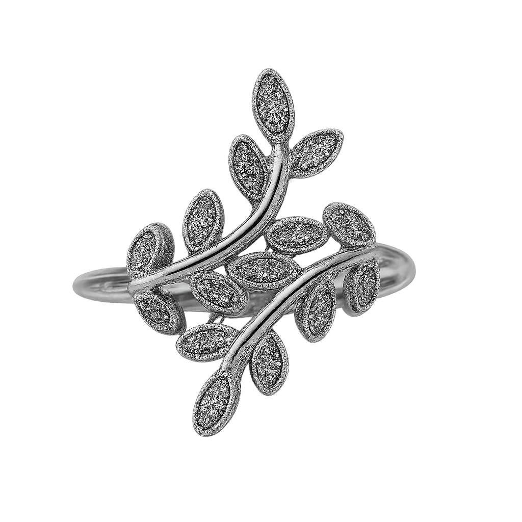 نقره برای پوست حساس، انتخابی شیک و بدون حساسیت برای همه 4 انگشتر نقره طرح شاخه و برگ-حوض نقره