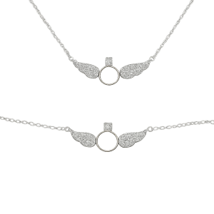 خرید نیمست نقره ایتالیایی بال فرشته