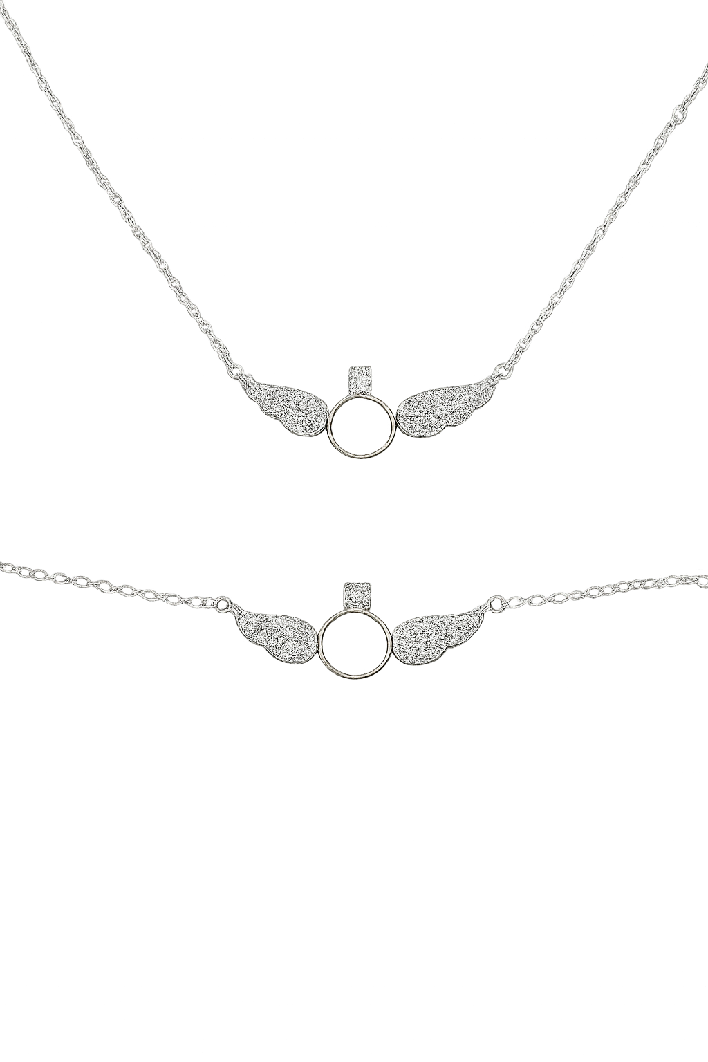 نیمست نقره ایتالیایی بال فرشته 1 خرید نیمست نقره ایتالیایی بال فرشته