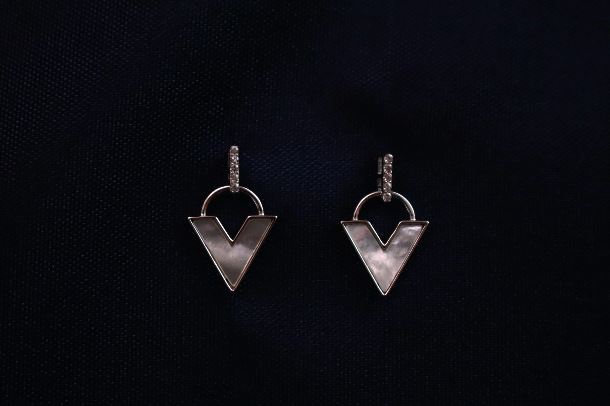 گوشواره نقره هندسی صدف 4 گوشواره نقره هندسی صدف-حوض نقره