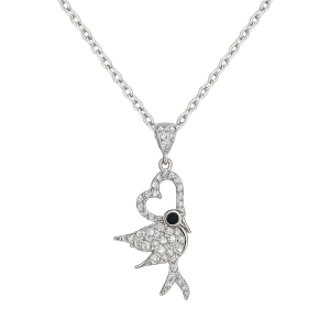 گردنبند نقره پرنده عشق-حوض نقره