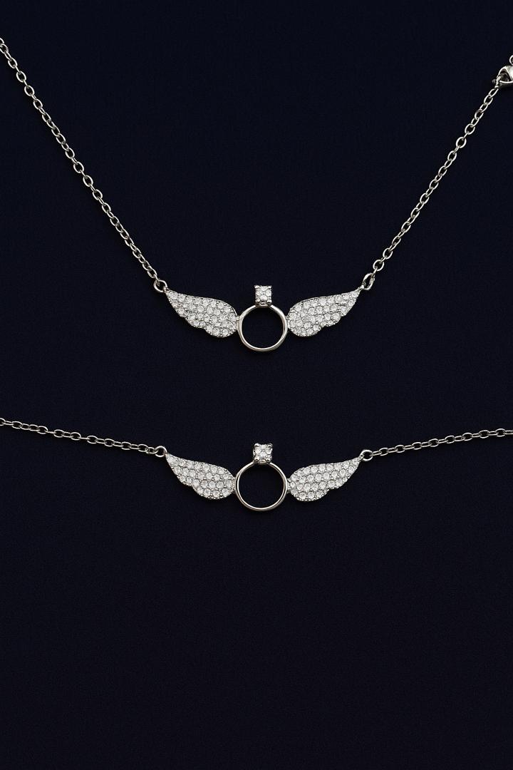 نیمست نقره ایتالیایی بال فرشته 2 خرید نیمست نقره ایتالیایی بال فرشته