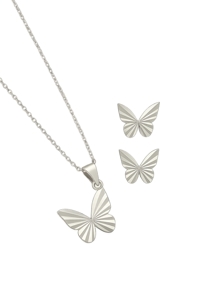 نقره برای پوست حساس، انتخابی شیک و بدون حساسیت برای همه 8 نیمست نقره پروانه ایتالیایی-حوض نقره