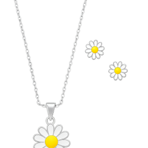 نیم‌ست نقره طرح گل بابونه ایتالیایی-حوض نقره