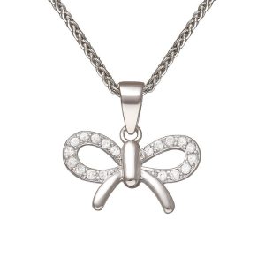 گردنبند نقره پاپیون