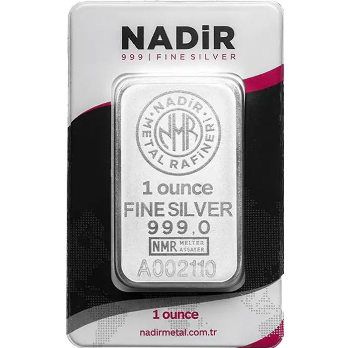 شمش نقره 1اونس نادیر ترکیه 1 شمش نقره 1اونس نادیر ترکیه